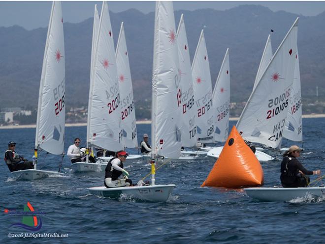 Ashley Stoddart (red cap) Laser Radial World Championship 2016 © JL DigitalMedia Net